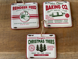 Set of 3 Christmas Ornaments